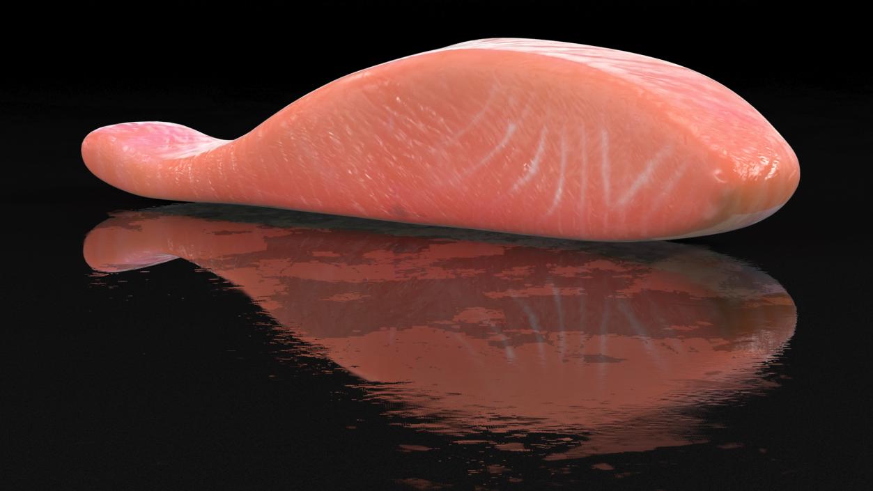 3D Raw Salmon Steaks Collection model