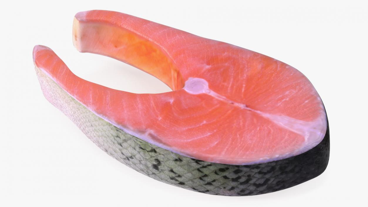 3D Raw Salmon Steaks Collection model