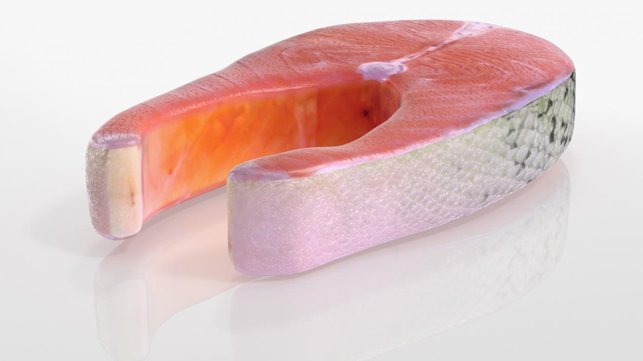 3D Raw Salmon Steaks Collection model