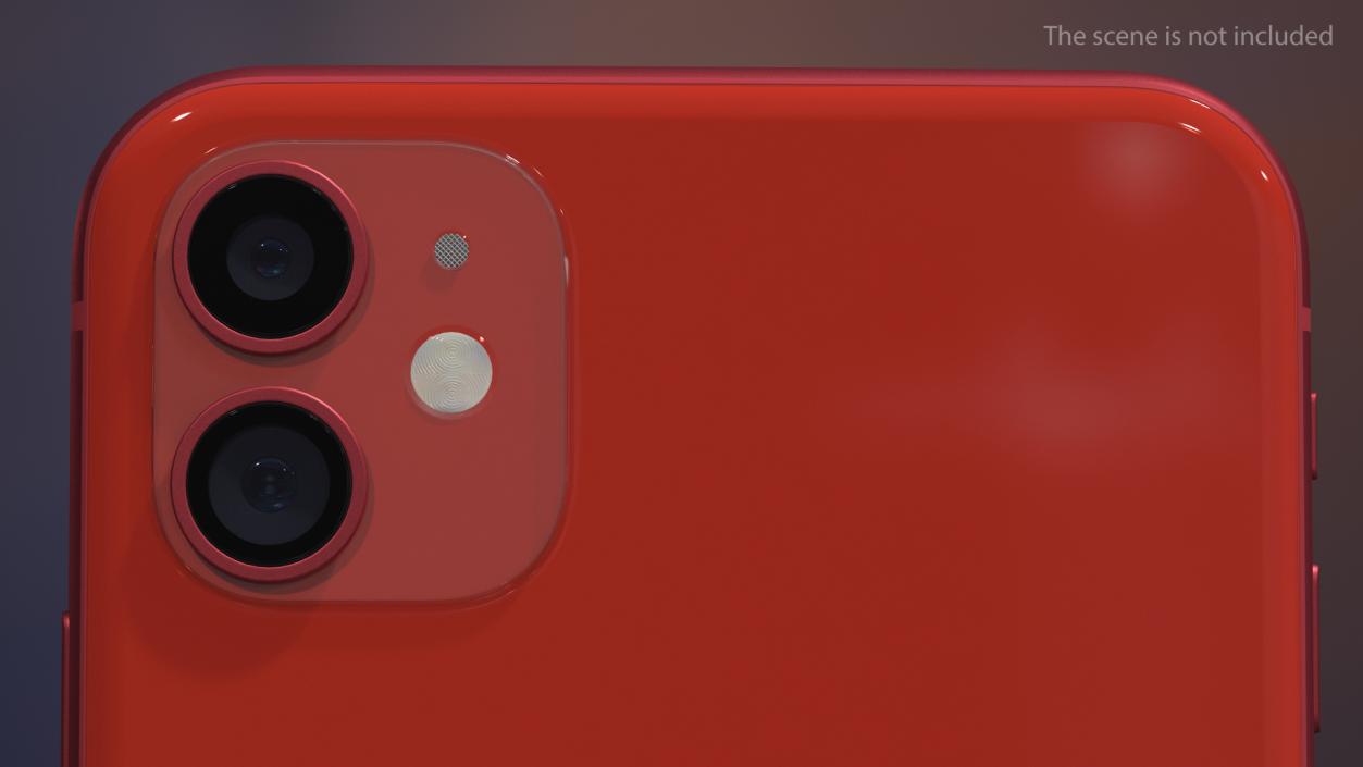 3D iPhone 11 Red model