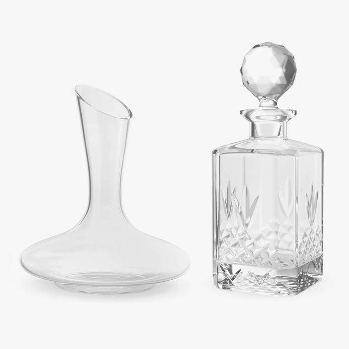 3D Glass Decanters Collection 2 model