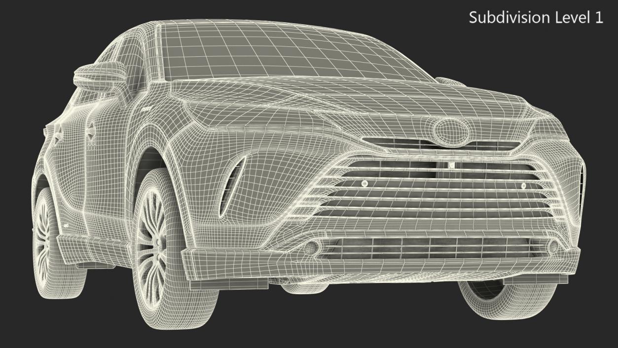 3D Hybrid SUV Toyota Venza model