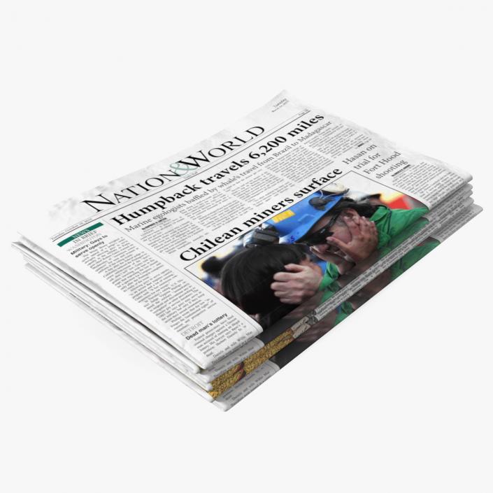 3D model Newspaper Stack