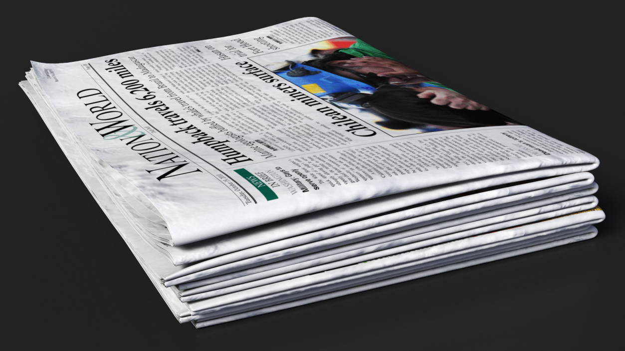 3D model Newspaper Stack