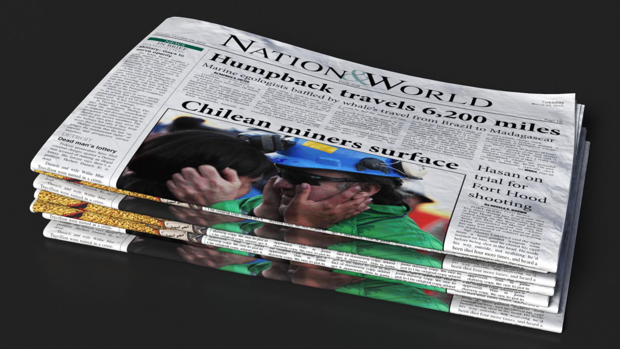 3D model Newspaper Stack