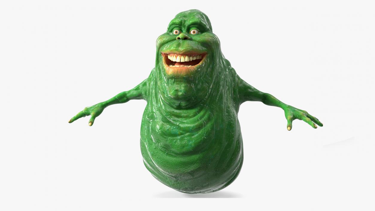 3D Slimer Ghost Character Rigged for Maya model