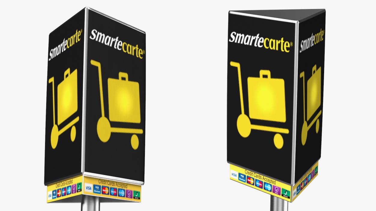 3D Smartecarte Airport Cart Management Unit with Carts