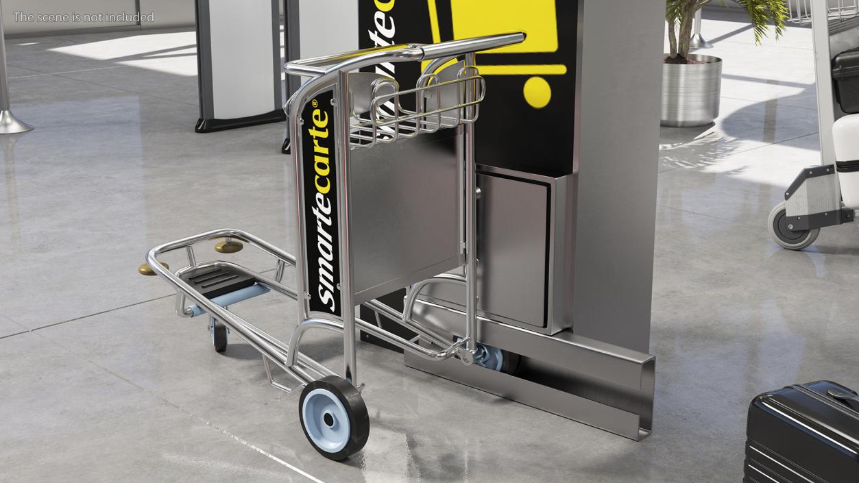 3D Smartecarte Airport Cart Management Unit with Carts