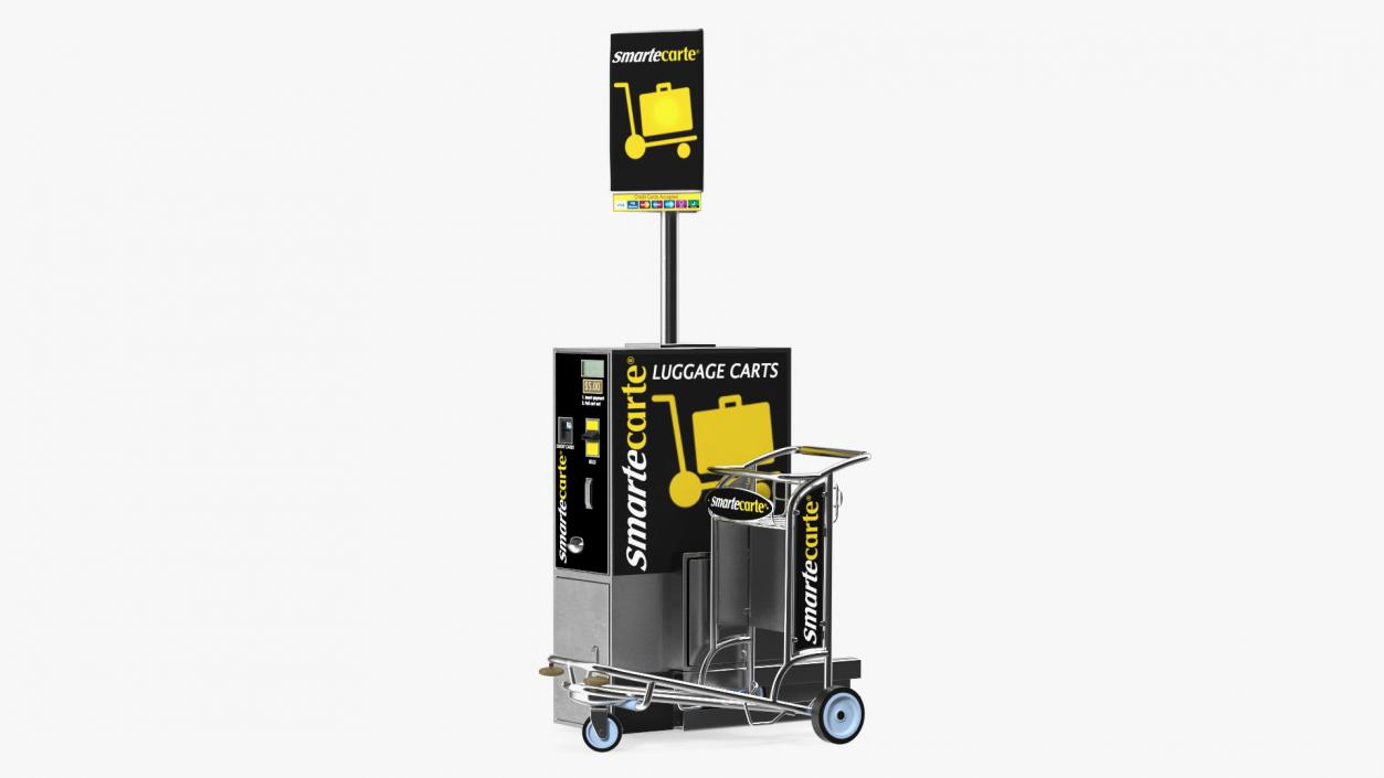 3D Smartecarte Airport Cart Management Unit with Carts