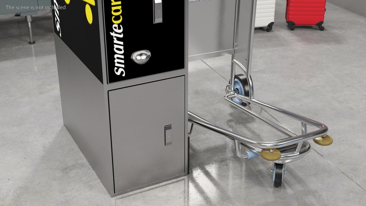 3D Smartecarte Airport Cart Management Unit with Carts