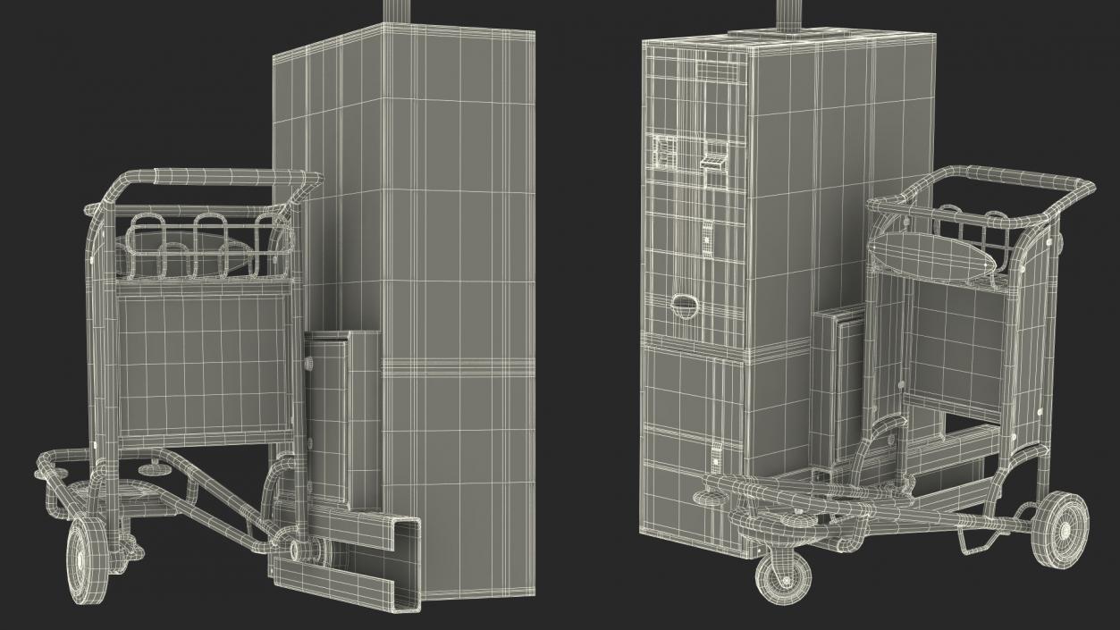 3D Smartecarte Airport Cart Management Unit with Carts