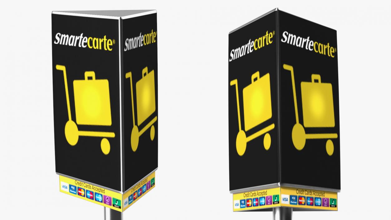 3D Smartecarte Airport Cart Management Unit with Carts