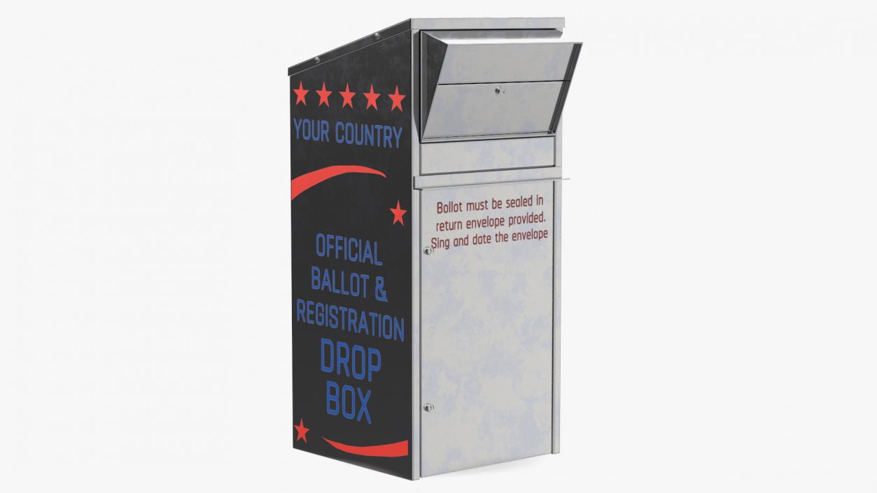 Primary Election Ballot Drop Box 3D