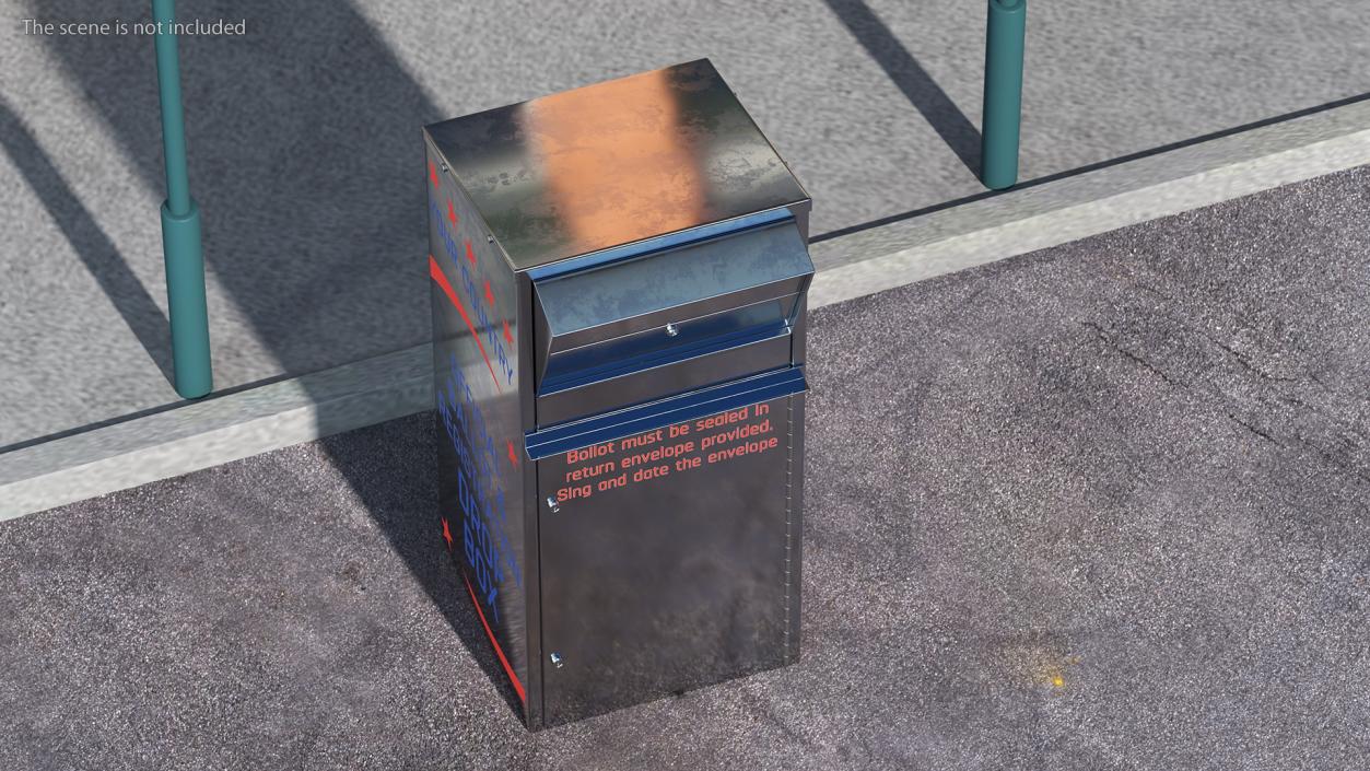 Primary Election Ballot Drop Box 3D