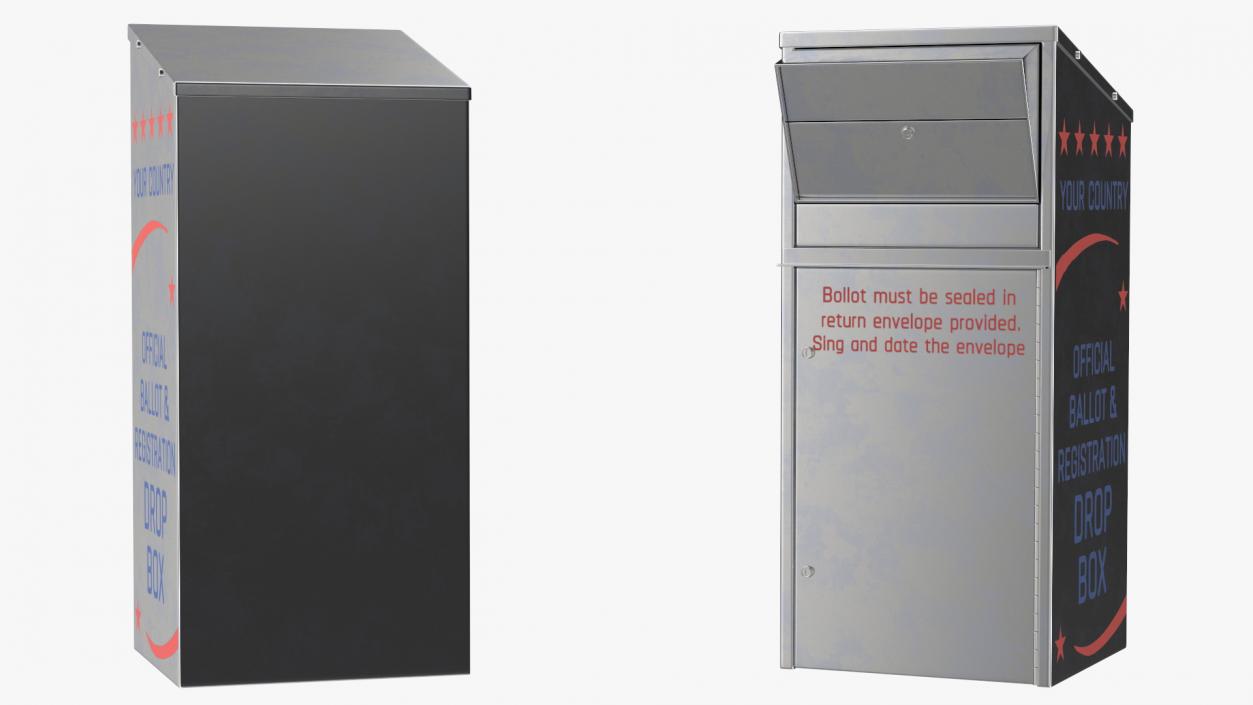 Primary Election Ballot Drop Box 3D