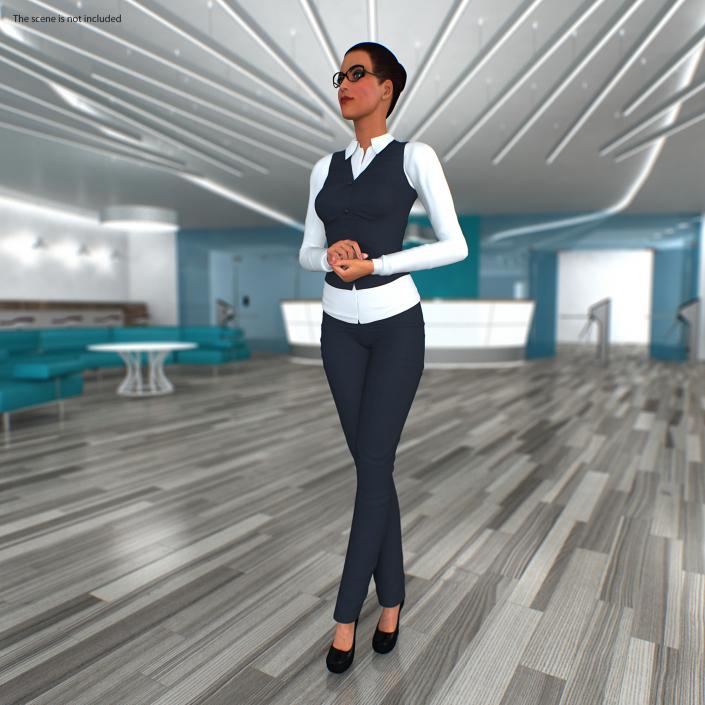 Woman in Business Suit 3D