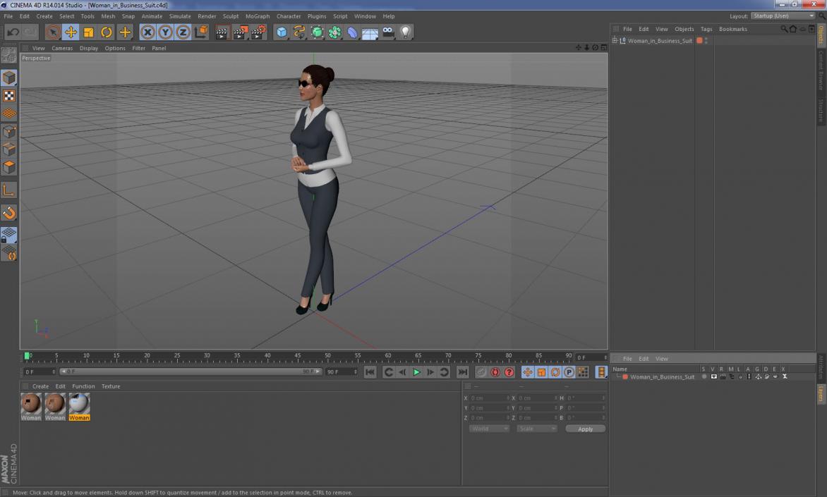 Woman in Business Suit 3D