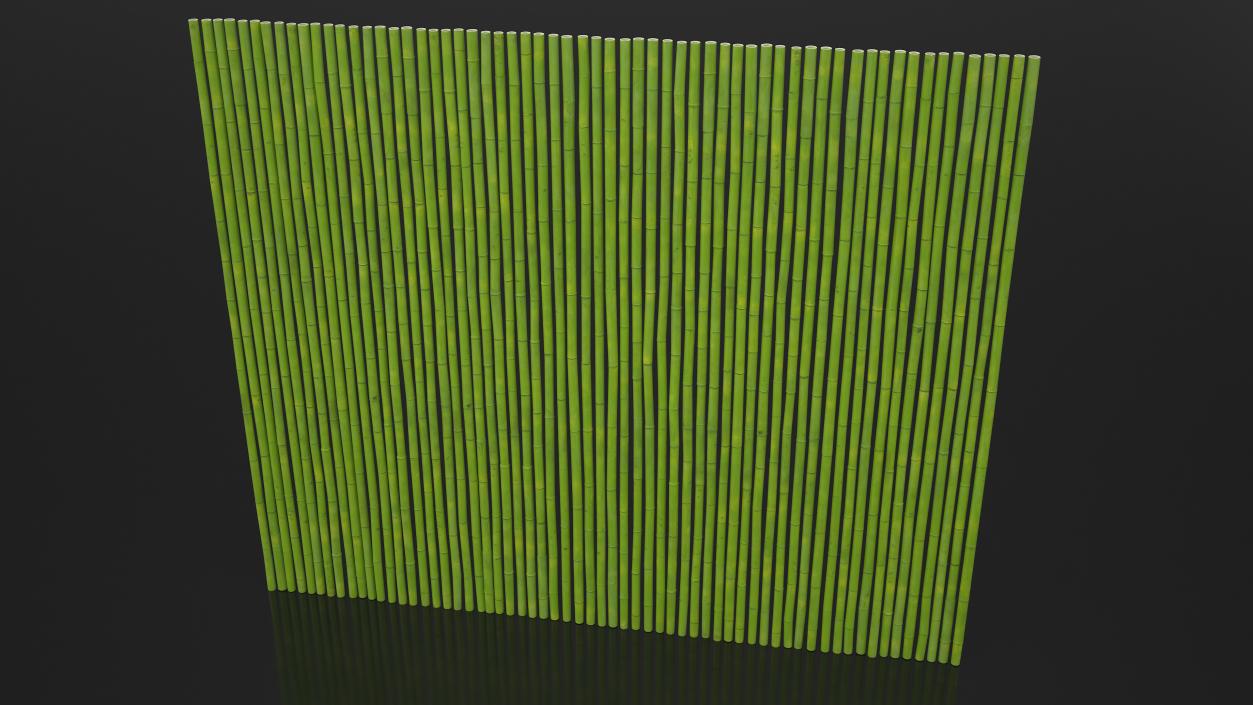 3D Bamboo Wall Panel Green model