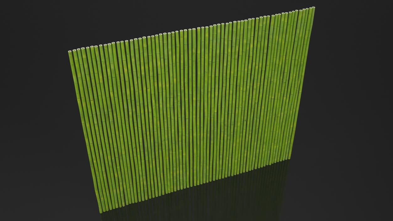 3D Bamboo Wall Panel Green model