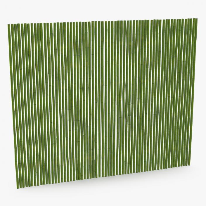 3D Bamboo Wall Panel Green model