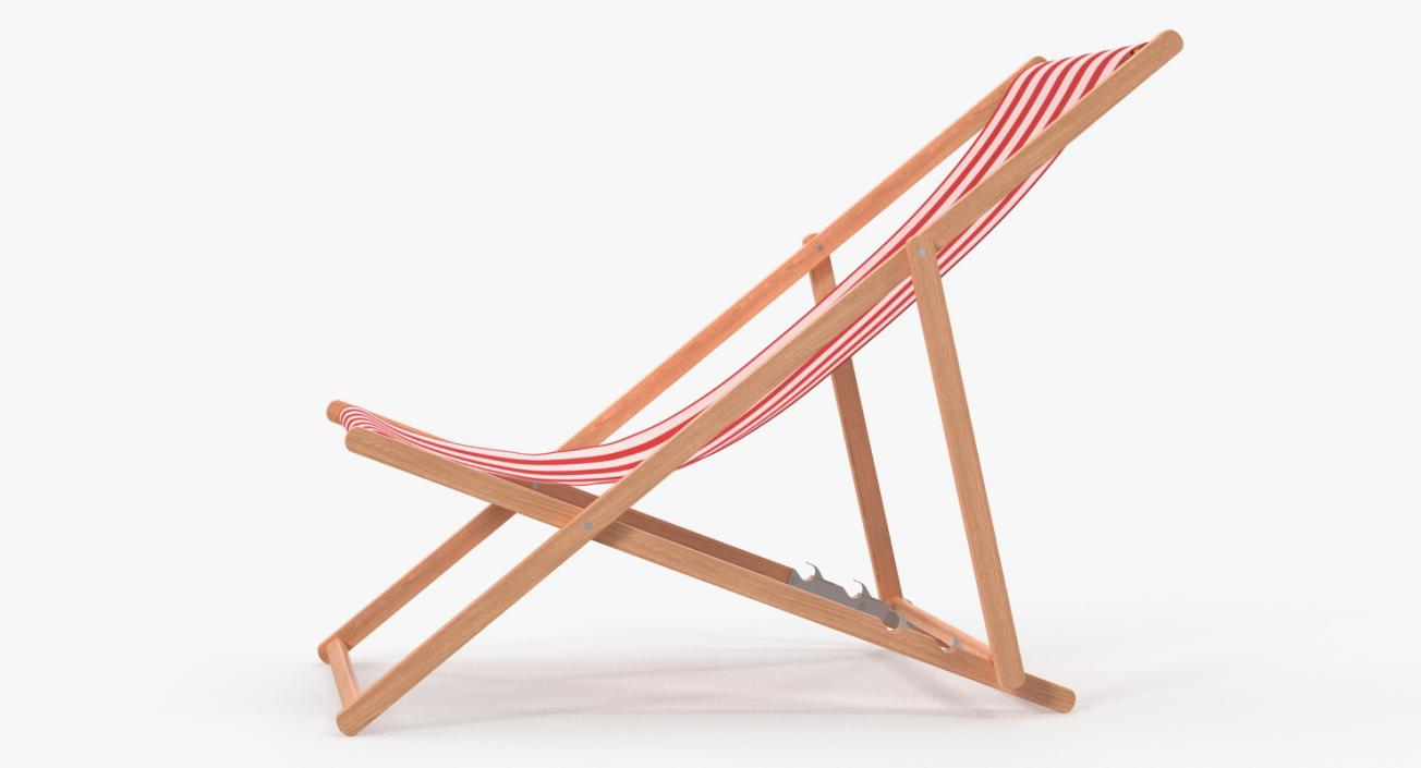 Classic Beach Folding Chair 3D