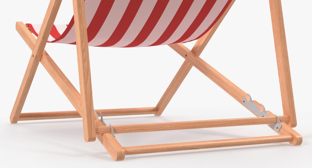 Classic Beach Folding Chair 3D