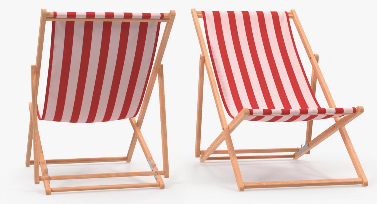 Classic Beach Folding Chair 3D