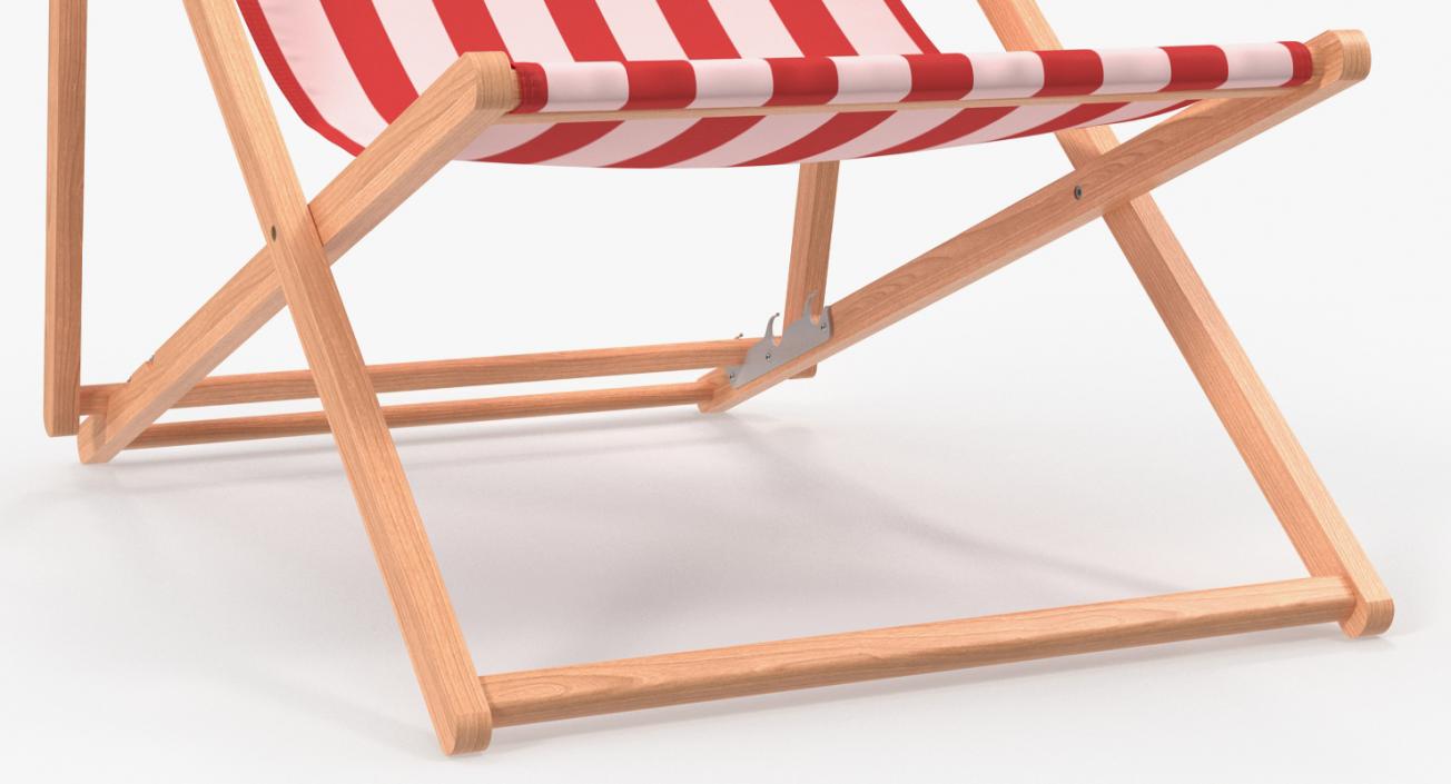 Classic Beach Folding Chair 3D