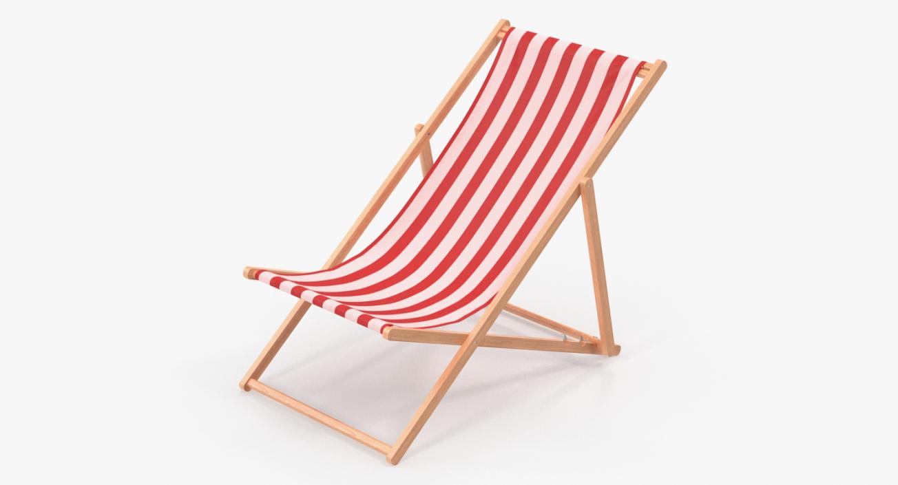 Classic Beach Folding Chair 3D