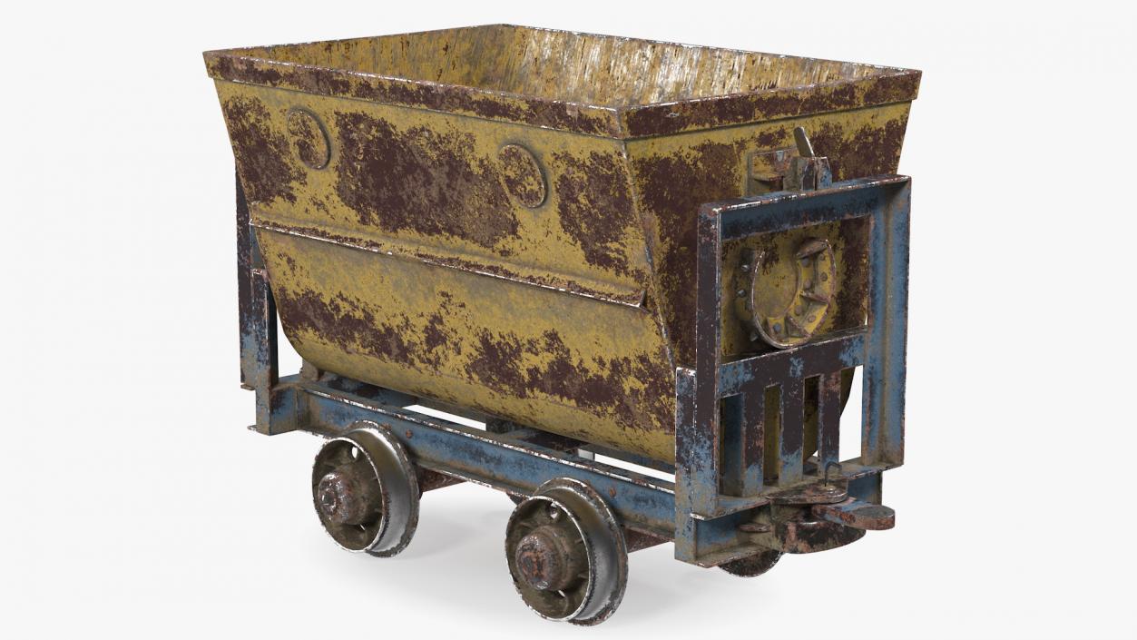 3D Mining Cart Rusted model