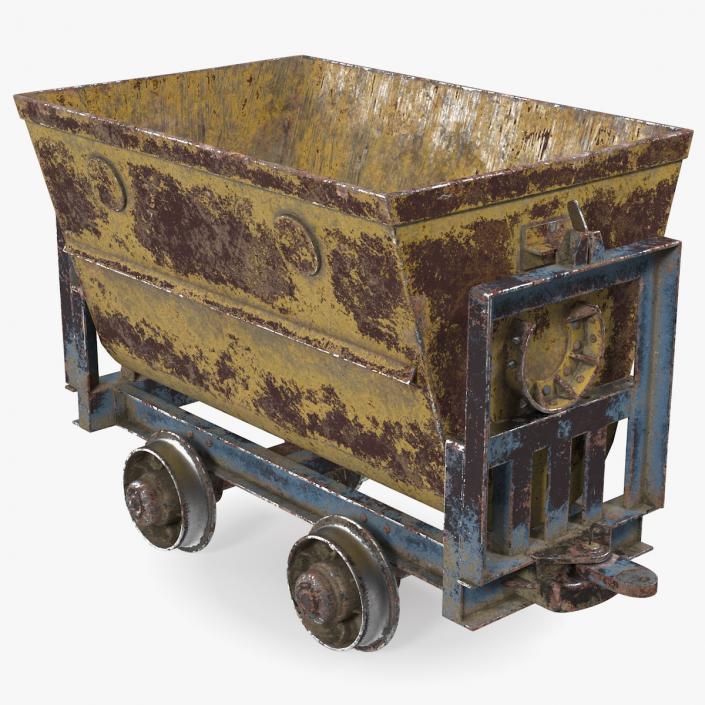 3D Mining Cart Rusted model