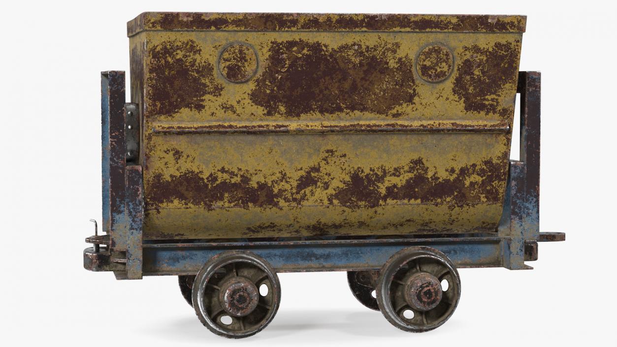 3D Mining Cart Rusted model