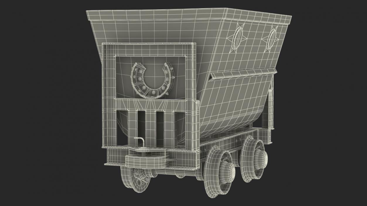 3D Mining Cart Rusted model