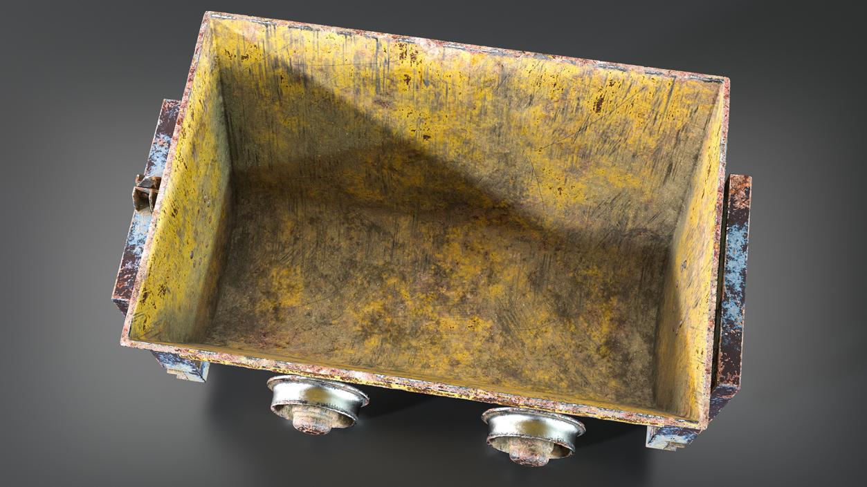 3D Mining Cart Rusted model