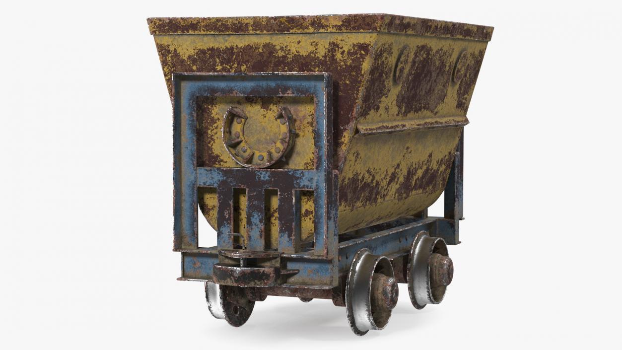 3D Mining Cart Rusted model