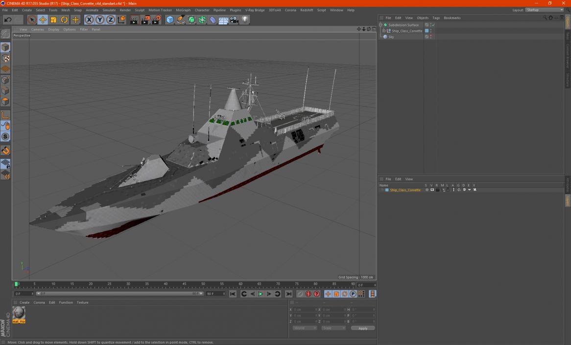 Ship Class Corvette 3D model