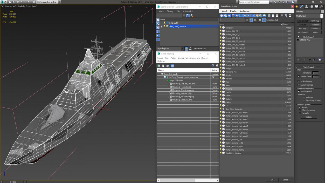 Ship Class Corvette 3D model