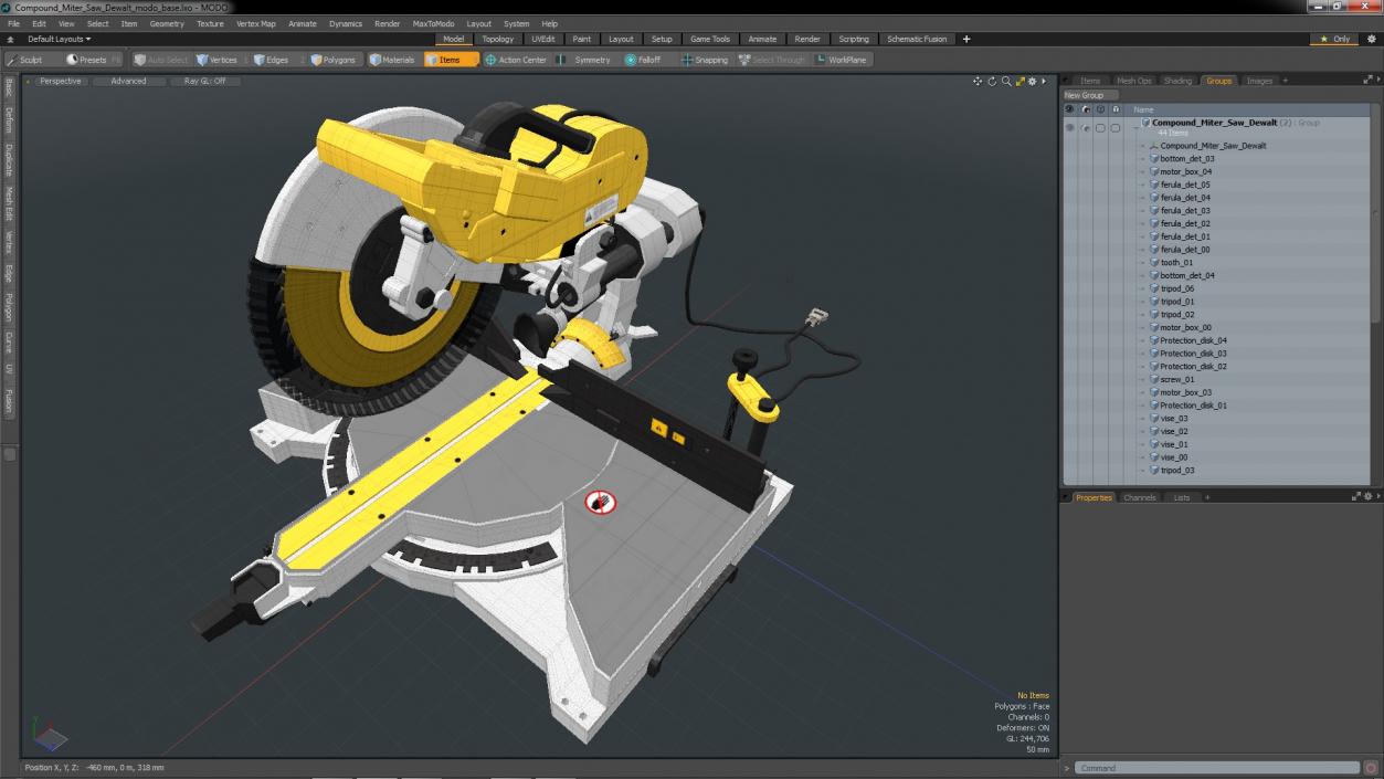 3D model Compound Miter Saw Dewalt