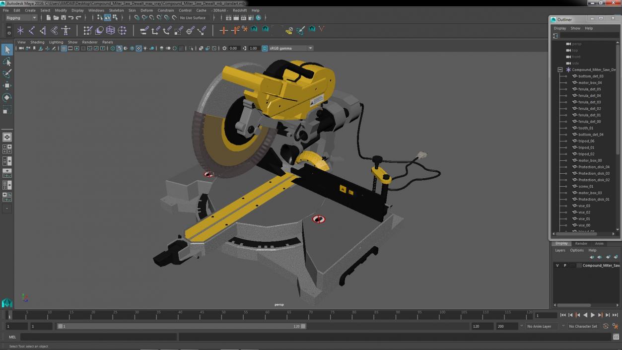 3D model Compound Miter Saw Dewalt