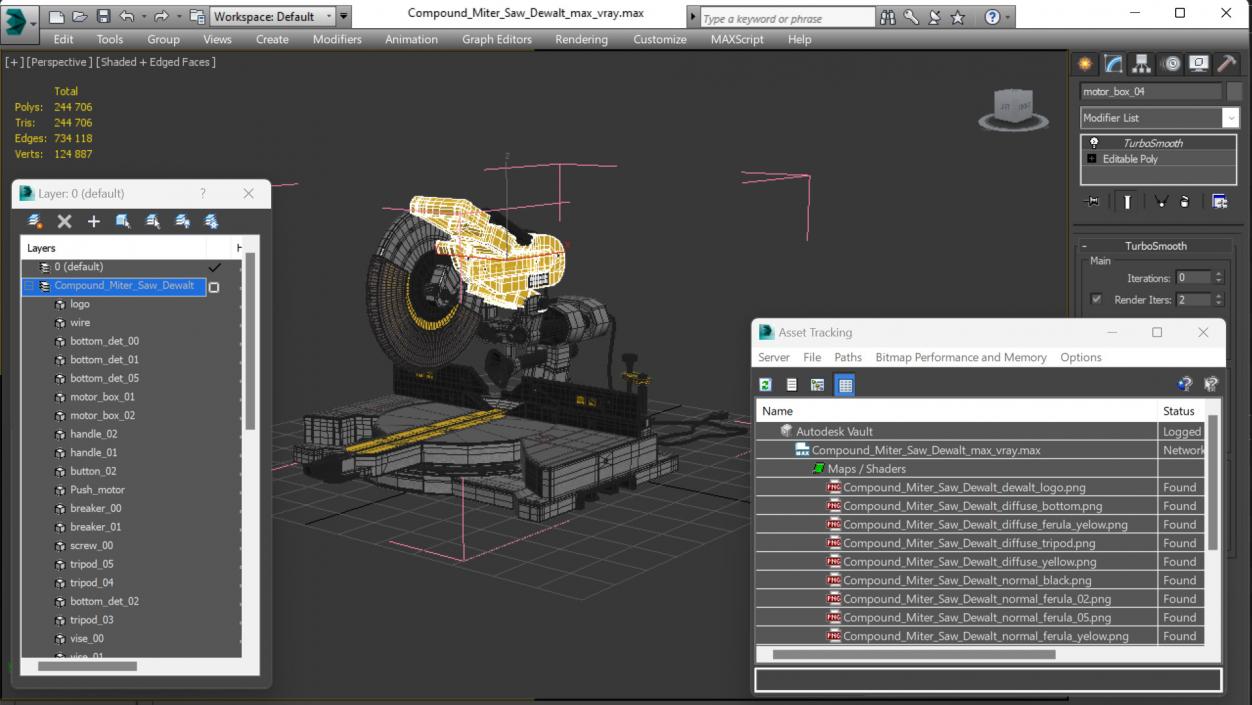 3D model Compound Miter Saw Dewalt