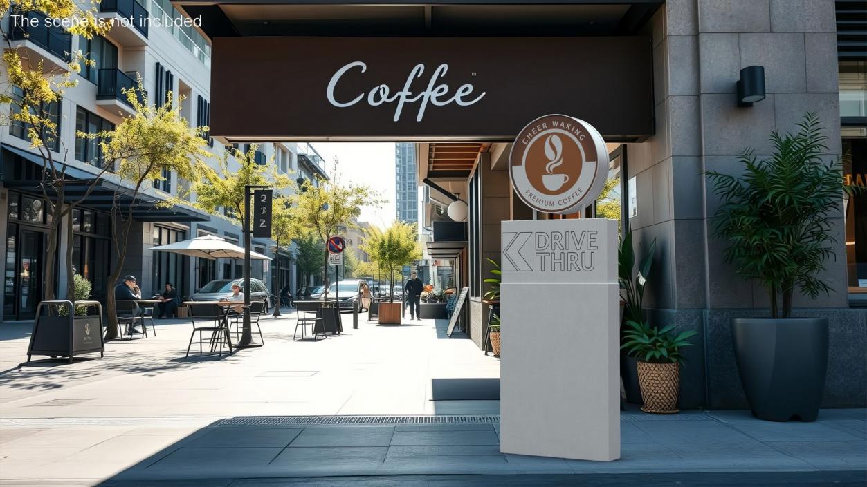 3D Coffee Shop Signs Collection model