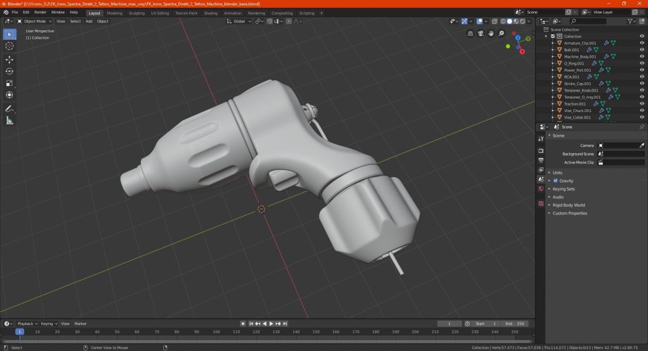 3D model FK Irons Spectra Direkt 2 Tattoo Machine