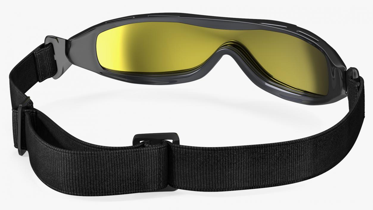 3D Polarized Yellow Ski Goggles model