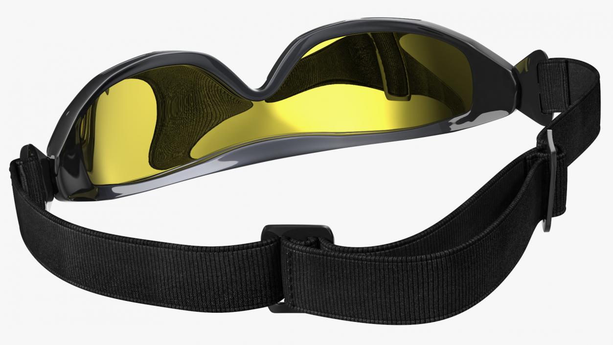 3D Polarized Yellow Ski Goggles model