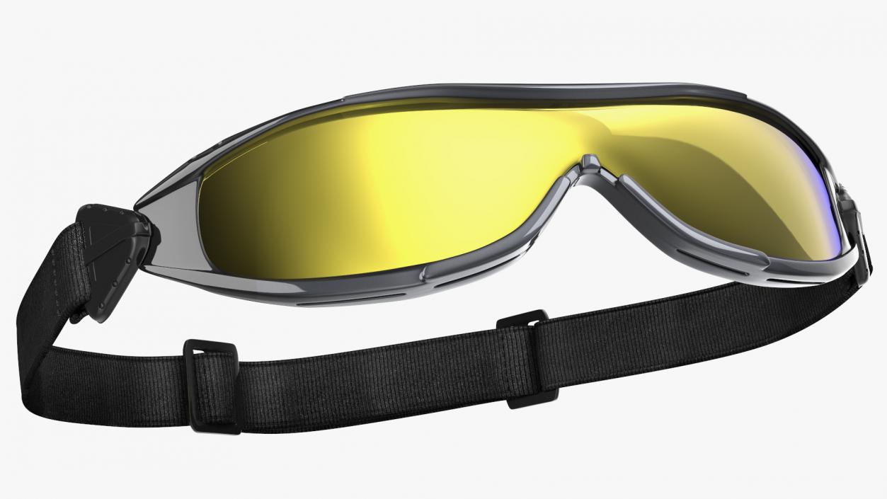 3D Polarized Yellow Ski Goggles model