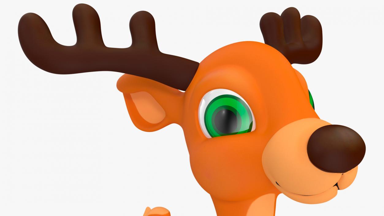 3D Cartoon Reindeer Rigged model