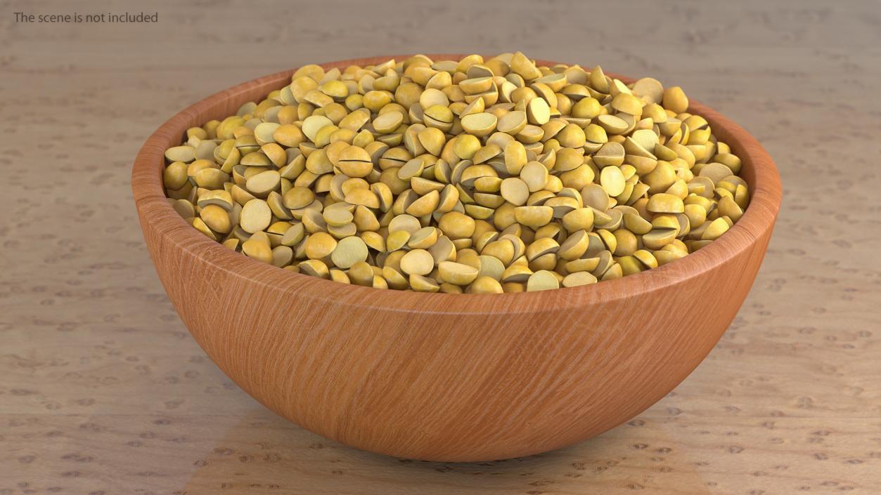 3D model Full Plate of Split Mung Beans