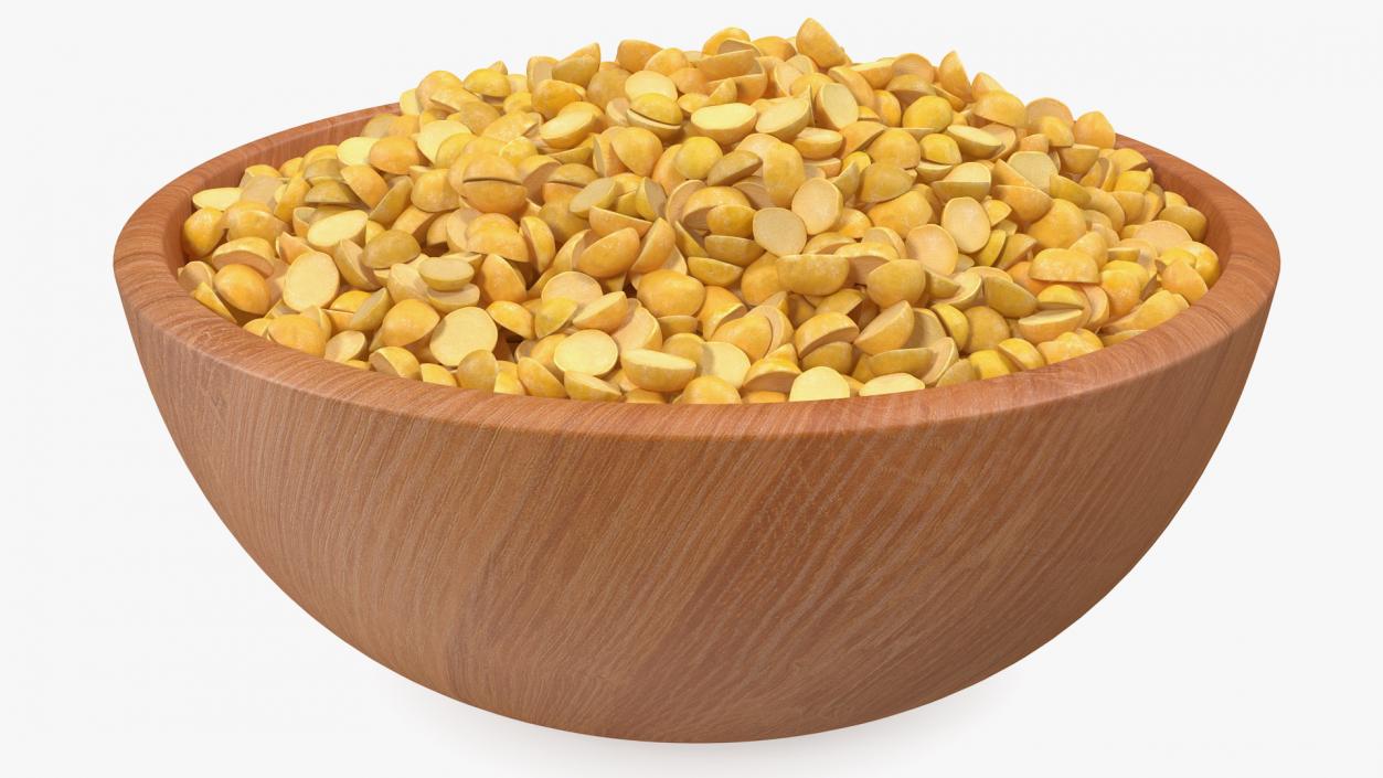 3D model Full Plate of Split Mung Beans