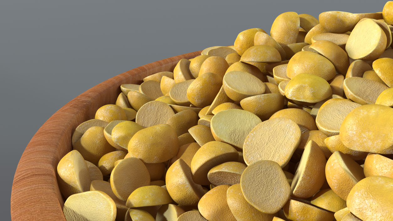 3D model Full Plate of Split Mung Beans