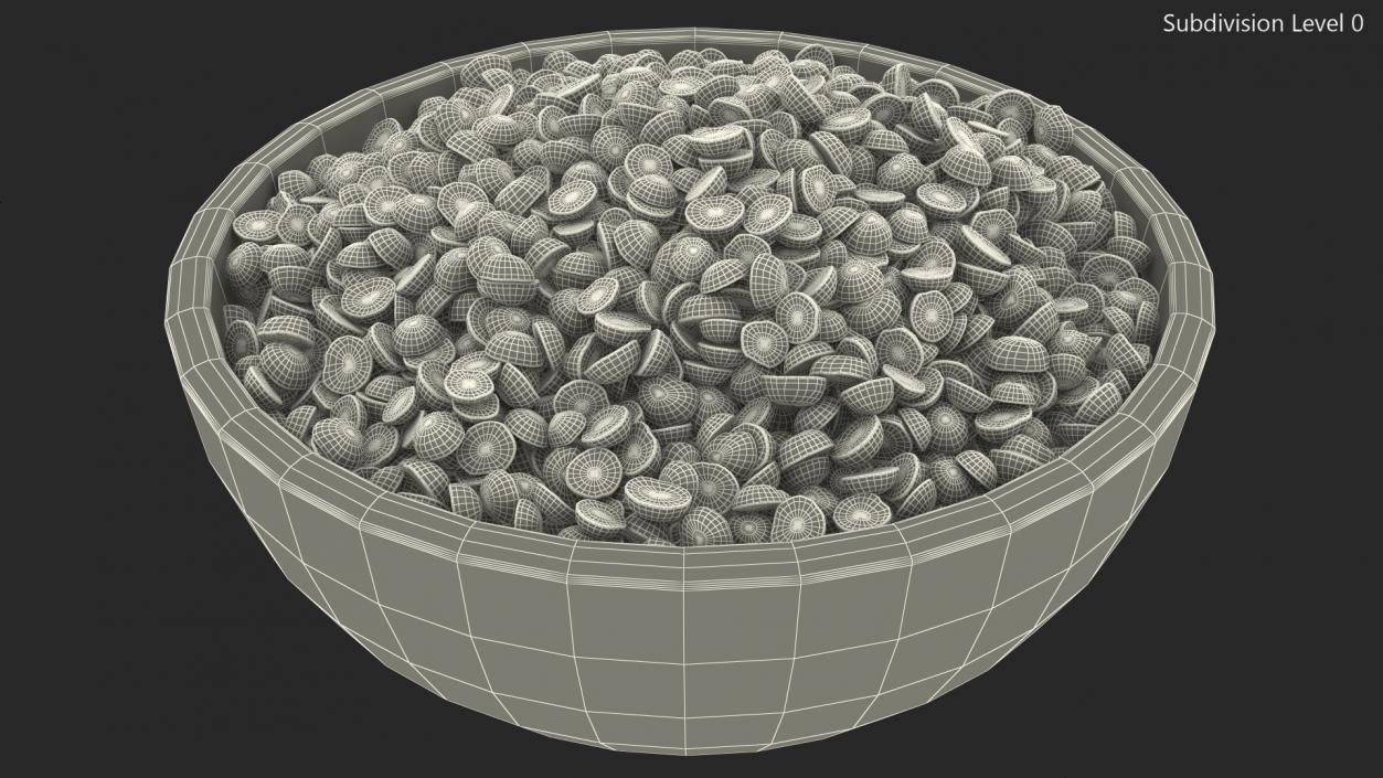 3D model Full Plate of Split Mung Beans